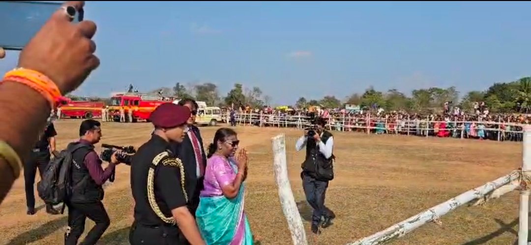 President Droupadi Murmu Arrives In Home District Mayurbhanj On 4-Day Odisha Visit
