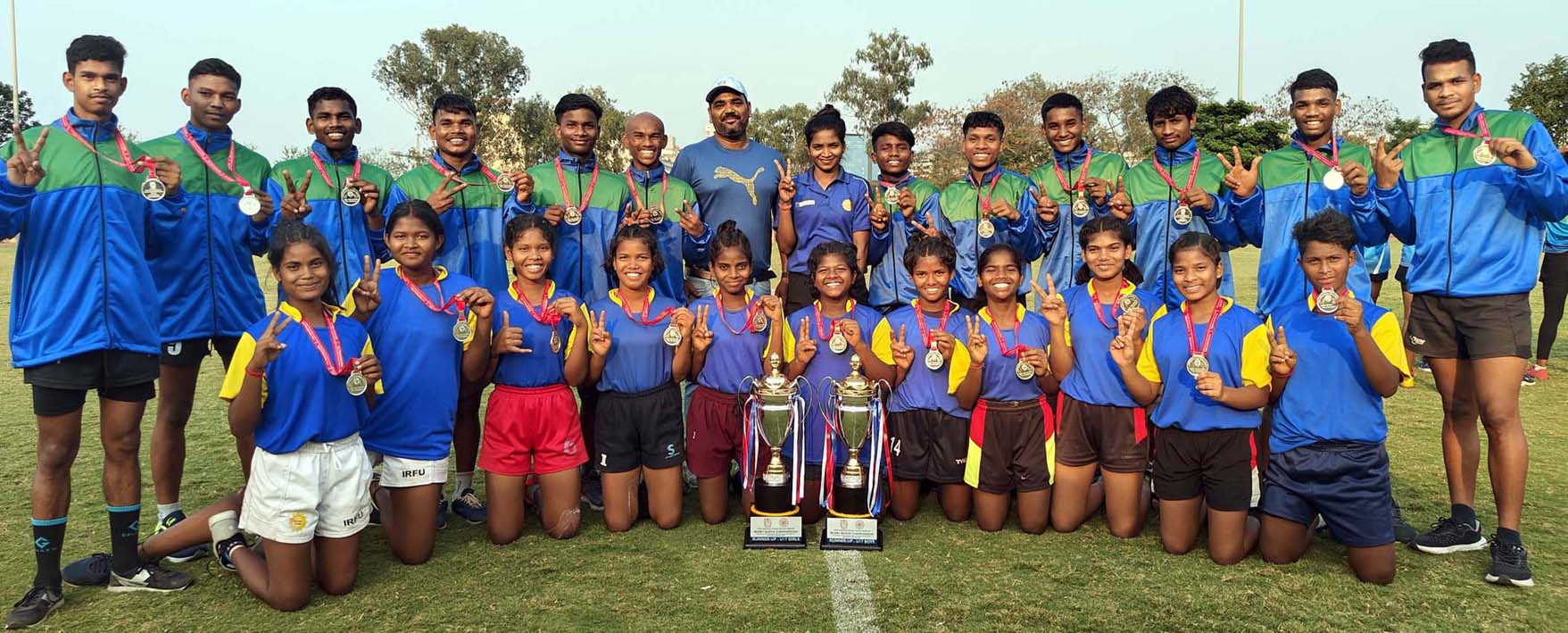 SGFI Rugby: Odisha U-17 boys, girls win silver medals
