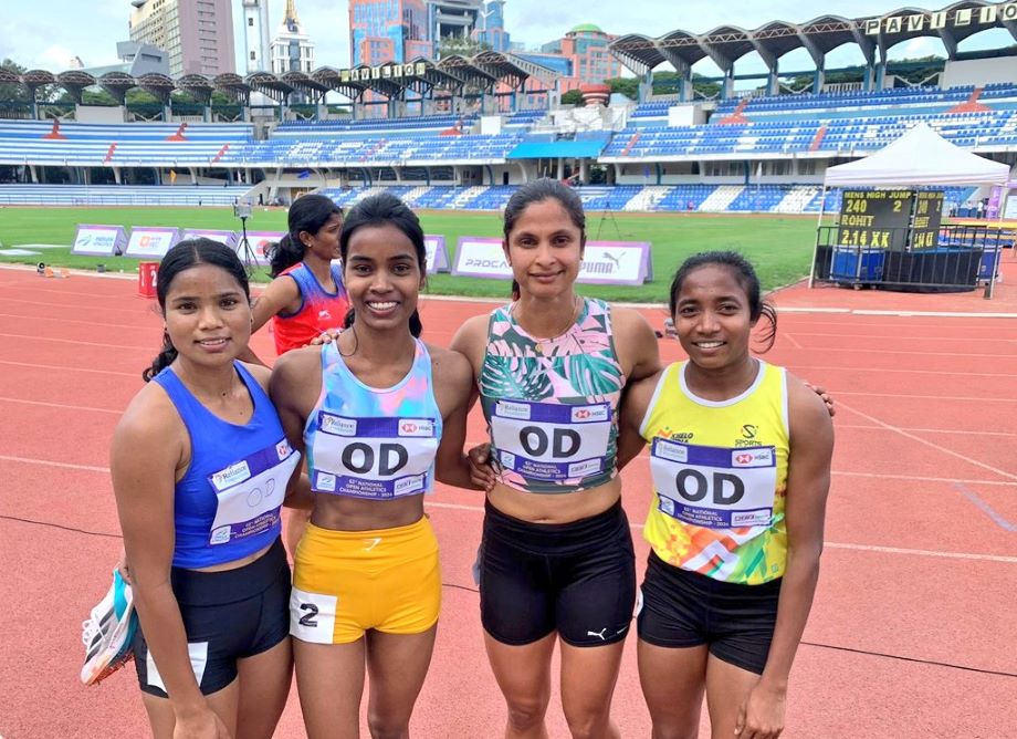 Odisha 4x100 silver National Open