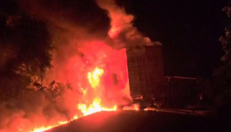 Container Truck's Driver Burnt Alive In Road Mishap In Odisha's ...