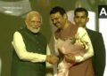 Fadnavis with PM Modi after taking oath