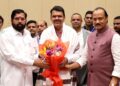 Fadnavis with deputies Shinde & Ajit pawar