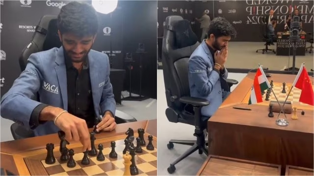 Gukesh after sealing world championship